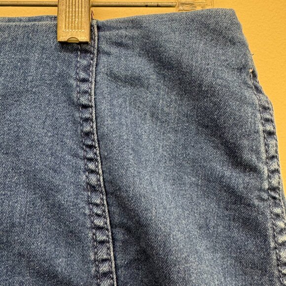 Free People Modern Femme Denim Stretch Womens Mini Denim Skirt - Size 8 - Picture 2 of 4